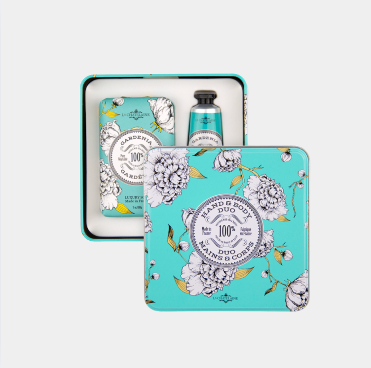 La Chatelaine Tin Gift Duo Gardenia
