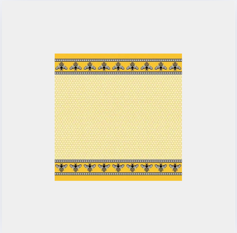 Hand Towel Bee HNYCMB white