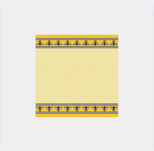Hand Towel Bee HNYCMB white